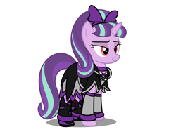 Size: 4096x3072 | Tagged: safe, artist:omegaridersangou, starlight glimmer, g4, clothes, clothes swap, cosplay, costume, doki doki precure, glitter force, glitter force doki doki, precure, pretty cure, regina, simple background, solo, white background, wrong eye color