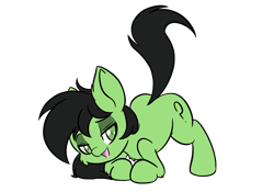 Size: 2388x1668 | Tagged: safe, artist:steelsoul, oc, oc only, oc:filly anon, earth pony, pony, butt, face down ass up, female, filly, plot, simple background, solo, transparent background, vector