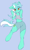 Size: 589x988 | Tagged: safe, artist:fajeh, lyra heartstrings, pony, unicorn, semi-anthro, g4, arm hooves, bipedal, blue background, blushing, cheek fluff, clothes, female, heart, heart eyes, mare, pants, shirt, shorts, simple background, smiling, solo, surprised, t-shirt, wingding eyes