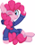 Size: 5742x7392 | Tagged: safe, artist:cyanlightning, pinkie pie, earth pony, pony, g4, .svg available, absurd resolution, clothes, female, hoodie, looking at you, mare, one eye closed, simple background, smiling, solo, transparent background, vector, wink