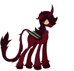 Size: 2895x2766 | Tagged: safe, artist:alandisc, oc, oc only, oc:redd, alicorn, bat pony, bat pony alicorn, classical unicorn, hybrid, pony, base used, bat wings, chest fluff, cloven hooves, ear fluff, female, floppy ears, hair over one eye, high res, horn, leonine tail, long tail, simple background, solo, tail, transparent background, unshorn fetlocks, wings
