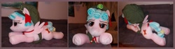 Size: 9776x2776 | Tagged: safe, artist:calusariac, cozy glow, pegasus, pony, g4, butt, hat, irl, multiple views, photo, plot, plushie, solo, spread wings, wings