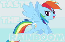 Size: 1428x924 | Tagged: safe, artist:kingjnar, rainbow dash, pegasus, pony, g4, solo, taste the rainbow