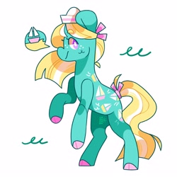 Size: 2800x2800 | Tagged: safe, artist:cocopudu, mainsail, earth pony, pony, g1, bipedal, cloven hooves, female, hat, high res, mare, rearing, sailor hat, simple background, smiling, solo, white background, white pupils