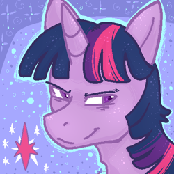 Size: 480x480 | Tagged: safe, artist:deyogee, twilight sparkle, pony, unicorn, g4, icon, looking at you, male, solo