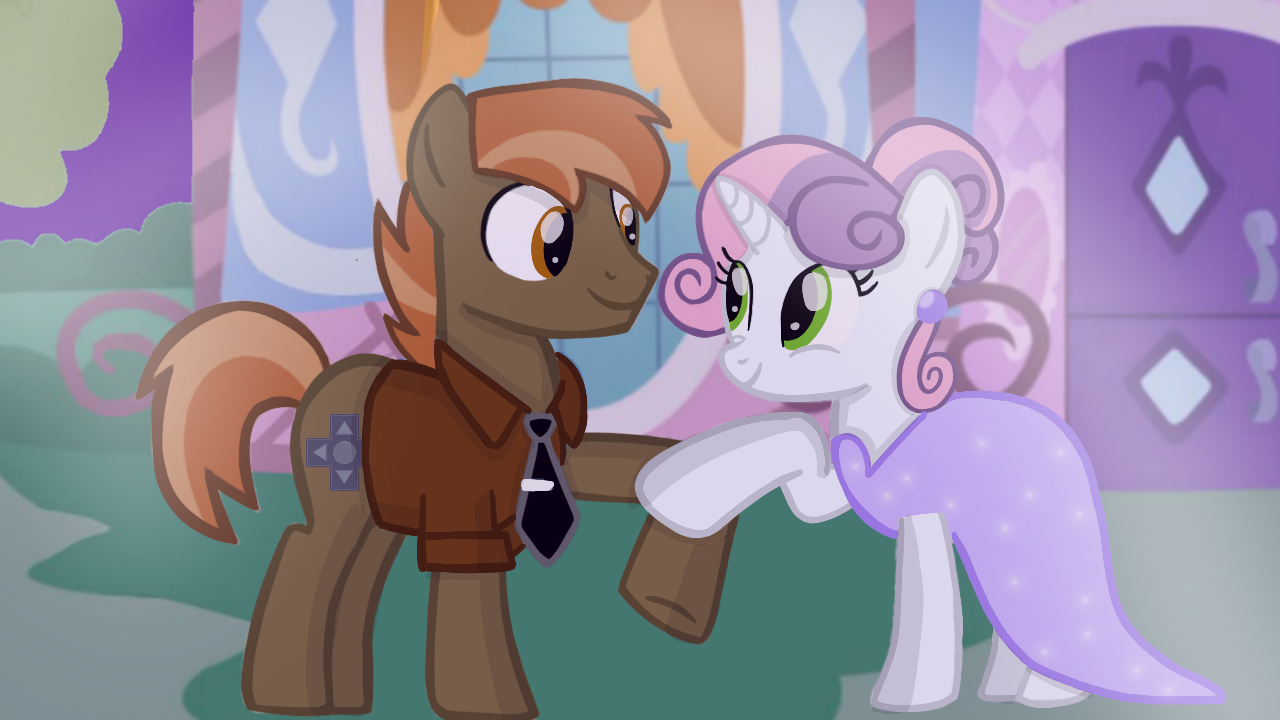 mlp sweetie belle and button mash human