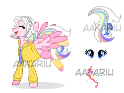 Size: 2000x1500 | Tagged: safe, artist:aakariu, oc, oc only, pegasus, pony, adoptable, character design, digital art, simple background, solo, white background