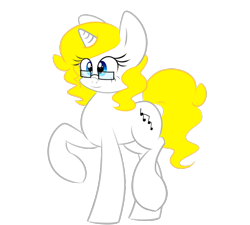 Size: 886x798 | Tagged: safe, artist:songheartva, oc, oc only, oc:songheart, pony, unicorn, female, glasses, mare, raised hoof, simple background, solo, transparent background