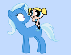 Size: 1140x874 | Tagged: safe, artist:junipermontageeqg, trixie, pony, unicorn, double rainboom, g4, bubbles (powerpuff girls), female, the powerpuff girls