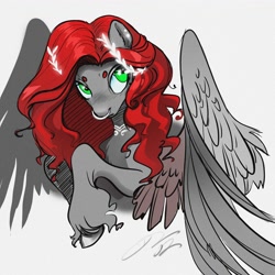 Size: 3600x3600 | Tagged: safe, artist:opalacorn, oc, oc only, oc:void, pegasus, pony, beanbrows, eyebrows, high res, nose piercing, nose ring, piercing, solo