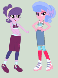 Size: 462x622 | Tagged: safe, artist:matthewjabeznazarioa, royal ribbon, suri polomare, human, equestria girls, g4, crossover, duo, equestria girls-ified, exeron fighters, exeron outfit, female, martial arts kids, martial arts kids outfits, simple background
