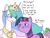 Size: 1895x1428 | Tagged: safe, artist:hyakuen, princess celestia, spike, twilight sparkle, alicorn, dragon, pony, unicorn, g4, ..., blushing, confession, crying, ethereal mane, eye clipping through hair, eyebrows, eyebrows visible through hair, female, frown, funny, grin, hoof on chest, i love you, lesbian, lesbian in front of boys, looking at each other, looking at someone, male, mare, open mouth, open smile, ship:twilestia, shipping, shocked, shocked expression, signature, simple background, smiling, spike is not amused, spike questioning his life choices, tears of joy, trio, unamused, unicorn twilight, white background