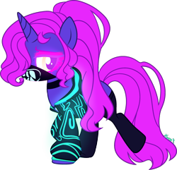 Size: 2360x2276 | Tagged: safe, artist:kurosawakuro, artist:mint-light, oc, oc only, pony, base used, clothes, female, high res, hoodie, mare, mask, simple background, solo, transparent background