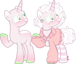 Size: 2698x2268 | Tagged: safe, artist:kurosawakuro, oc, oc only, pony, unicorn, bald, base used, clothes, female, high res, hoodie, mare, simple background, socks, solo, striped socks, transparent background