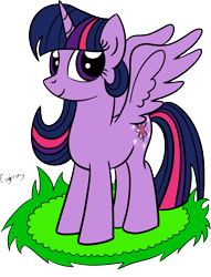 Size: 858x1122 | Tagged: safe, artist:thebrokencog, twilight sparkle, alicorn, pony, g4, female, grass, mare, simple background, solo, transparent background, twilight sparkle (alicorn)