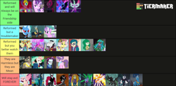 Size: 1140x563 | Tagged: safe, screencap, adagio dazzle, aria blaze, chancellor neighsay, cozy glow, daybreaker, diamond tiara, discord, doctor caballeron, flam, flim, gaea everfree, gloriosa daisy, grogar, juniper montage, king sombra, kiwi lollipop, lord tirek, mane-iac, nightmare moon, pony of shadows, principal abacus cinch, queen chrysalis, sci-twi, sonata dusk, spring melody, sprinkle medley, starlight glimmer, storm king, sunset shimmer, supernova zap, suri polomare, svengallop, tempest shadow, trixie, twilight sparkle, vignette valencia, wallflower blush, alicorn, centaur, changeling, changeling queen, draconequus, earth pony, human, pony, sheep, unicorn, yeti, taur, a canterlot wedding, a royal problem, crusaders of the lost mark, equestria girls, equestria girls specials, friendship is magic, g4, magic duel, my little pony equestria girls: better together, my little pony equestria girls: forgotten friendship, my little pony equestria girls: friendship games, my little pony equestria girls: legend of everfree, my little pony equestria girls: movie magic, my little pony equestria girls: rainbow rocks, my little pony equestria girls: rollercoaster of friendship, my little pony equestria girls: sunset's backstage pass, my little pony: the movie, rarity takes manehattan, school daze, shadow play, the beginning of the end, the crystal empire, the cutie map, the ending of the end, the mane attraction, the return of harmony, twilight's kingdom, alicornified, antagonist, brothers, cozycorn, female, filly, flim flam brothers, foal, k-lo, male, mare, meme, midnight sparkle, postcrush, power ponies, race swap, ram, reformed, siblings, stallion, su-z, sunset satan, the dazzlings, tier list, tiermaker