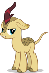 Size: 1343x1980 | Tagged: artist needed, safe, autumn afternoon, kirin, g4, bald, base, ears back, floppy ears, full body, gritted teeth, hooves, lidded eyes, male, shadow, shaved, simple background, solo, standing, teeth, transparent background