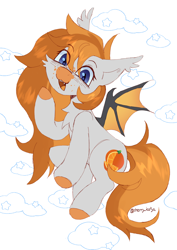 Size: 2480x3508 | Tagged: safe, artist:cherry_kotya, oc, oc only, bat pony, pony, chest fluff, ear fluff, high res, looking at you, simple background, solo, white background