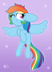 Size: 780x1075 | Tagged: safe, artist:sugarcloud12, rainbow dash, pony, g4, one eye closed, solo