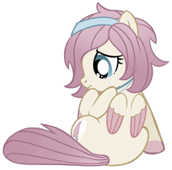 Size: 2281x2264 | Tagged: safe, artist:jennieoo, oc, oc only, oc:gentle star, pegasus, pony, crying, discorded, high res, implied death, sad, show accurate, simple background, solo, transparent background, woobie