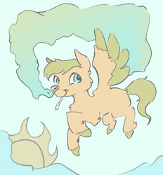 Size: 1058x1140 | Tagged: safe, artist:mosskirin, oc, pegasus, pony, drug use, drugs, gradient background, marijuana, pegasus oc, psychedelic