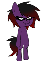 Size: 575x798 | Tagged: safe, artist:zeffdakilla, oc, oc only, oc:frankie fang, pegasus, pony, .mov, shed.mov, base used, bipedal, creepypasta, emo, evil, fluttershed, hidden wings, pony.mov, simple background, smiling, solo, standing, transparent background