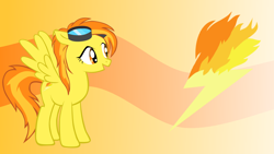 Size: 1920x1080 | Tagged: safe, artist:mlpwallpapermaker, spitfire, pegasus, pony, g4, cutie mark, cutie mark background, female, goggles, mare, solo, wallpaper