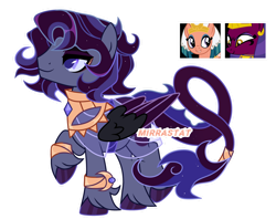 Size: 1280x1014 | Tagged: safe, artist:mirrastat, somnambula, the sphinx, oc, hybrid, pegasus, pony, sphinx, g4, base used, eyelashes, female, interspecies offspring, lesbian, magical lesbian spawn, makeup, male, mare, offspring, parent:somnambula, parent:the sphinx, parents:sphinxambula, pegasus oc, peytral, ship:sphinxambula, shipping, simple background, smiling, stallion, transparent background