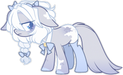 Size: 1641x1012 | Tagged: safe, artist:cafne, oc, oc only, earth pony, pony, base used, bow, braid, clothes, earth pony oc, eyelashes, female, frown, hair bow, mare, simple background, socks, solo, transparent background