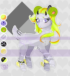 Size: 3792x4096 | Tagged: safe, artist:nikachyy, oc, oc only, pony, horns, reference sheet, solo