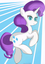 Size: 2480x3508 | Tagged: safe, artist:redriver, rarity, pony, unicorn, g4, blue background, high res, simple background