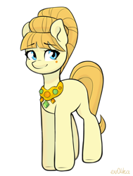 Size: 1634x2160 | Tagged: safe, artist:ev04ka, artist:ev04kaa, aunt orange, pony, rcf community, g4, aunt aww'range, beauty mark, blue eyes, cute, female, jewelry, mare, mole, simple background, sketch, solo, white background