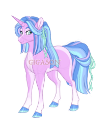 Size: 3200x3700 | Tagged: safe, artist:gigason, oc, oc:true dream, pony, unicorn, female, high res, mare, obtrusive watermark, offspring, parent:clear sky, parent:flash sentry, simple background, solo, transparent background, watermark