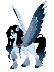 Size: 3400x4500 | Tagged: safe, artist:gigason, oc, oc:crystal clear, pegasus, pony, female, magical gay spawn, mare, obtrusive watermark, offspring, parent:king sombra, parent:soarin', simple background, solo, transparent background, watermark