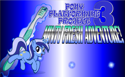 Size: 1689x1048 | Tagged: safe, artist:marcusmaximus, minuette, pony, unicorn, minty fresh adventure, g4, 2012, fan game, female, game, magic, magic aura, mare, nostalgia, pony platforming project, title screen, toothbrush
