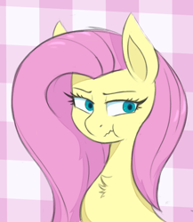 Size: 3500x4039 | Tagged: safe, artist:endo, fluttershy, pony, g4, :t, bust, chest fluff, portrait, sketch, solo