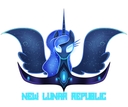 Size: 2880x2406 | Tagged: safe, artist:opal_radiance, princess luna, alicorn, pony, g4, high res, new lunar republic, poster, simple background, solo, transparent background