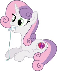 Size: 1713x2133 | Tagged: safe, artist:muhammad yunus, sweetie belle, pony, unicorn, g4, base used, female, gritted teeth, mare, medibang paint, mouth hold, older, older sweetie belle, sewing needle, simple background, solo, transparent background