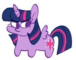 Size: 895x708 | Tagged: safe, artist:princesskittydragon, twilight sparkle, alicorn, pony, g4, eyebrows, quality, simple background, solo, squatpony, twilight sparkle (alicorn), white background