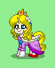 Size: 62x77 | Tagged: safe, artist:dematrix, alicorn, pony, pony town, clothes, crown, dress, ear piercing, female, green background, jewelry, mare, nintendo, picture for breezies, piercing, pixel art, ponified, princess peach, regalia, shoes, simple background, solo, super mario bros.