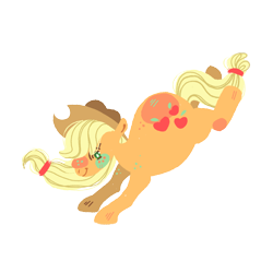 Size: 2480x2480 | Tagged: safe, artist:whitefeatherink, applejack, earth pony, pony, g4, applefat, cute, fat, female, high res, jackabetes, kicking, mare, simple background, solo, transparent background