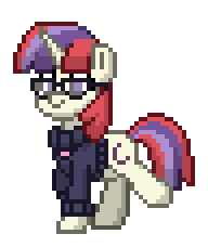 Size: 192x228 | Tagged: safe, artist:twilyisbestpone, derpibooru exclusive, moondancer, pony, unicorn, pony town, g4, adorkable, animated, blinking, clothes, cute, dancerbetes, dork, female, gif, glasses, mare, meganekko, pixel art, simple background, smiling, sweater, transparent background, trotting, trotting in place, walk cycle, walking