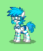 Size: 62x73 | Tagged: safe, artist:dematrix, pegasus, pony, pony town, glasses, gradius, green background, konami, male, markings, picture for breezies, pixel art, ponified, simple background, solo, stallion, vic viper