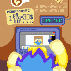 Size: 512x512 | Tagged: safe, artist:vohd, oc, oc only, oc:vohd, earth pony, pony, advertisement, animated, cookie, cup, drawing, food, gif, graphics tablet, overhead view, pixel art, signature
