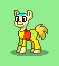 Size: 59x66 | Tagged: safe, artist:dematrix, earth pony, pony, pony town, aang, avatar the last airbender, clothes, green background, male, picture for breezies, pixel art, simple background, solo, stallion