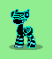 Size: 59x66 | Tagged: safe, artist:dematrix, oc, oc:z3-phyr-768h, pegasus, pony, robot, robot pony, pony town, futuristic, green background, male, neon, picture for breezies, pixel art, simple background, solo, stallion