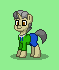 Size: 59x70 | Tagged: safe, artist:dematrix, oc, oc:edward sanusi, pony, unicorn, pony town, clothes, green background, male, picture for breezies, pixel art, simple background, solo, stallion