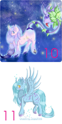 Size: 501x1000 | Tagged: safe, artist:niniibear, oc, oc only, alicorn, original species, plant pony, pony, alicorn oc, augmented, augmented tail, duo, horn, plant, stars, tail, tongue out, wings