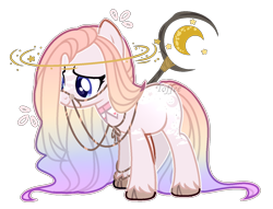 Size: 1420x1084 | Tagged: safe, artist:toffeelavender, oc, oc only, earth pony, pony, base used, bridle, choker, earth pony oc, multicolored hair, rainbow hair, scepter, simple background, solo, tack, transparent background, unshorn fetlocks