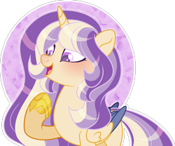Size: 2880x2401 | Tagged: safe, artist:stormcloud-yt, oc, oc only, alicorn, pony, alicorn oc, base used, colored wings, female, high res, hoof shoes, horn, mare, simple background, smiling, solo, transparent background, two toned wings, wings
